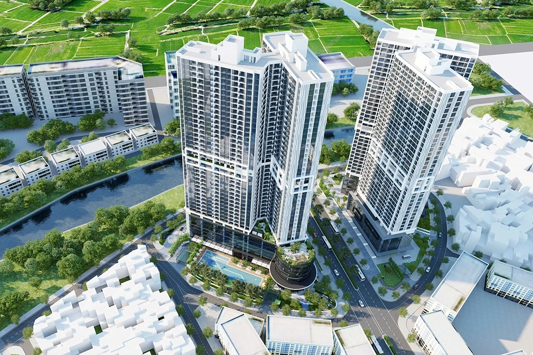 Phối cảnh tổng thể chung cư Kepler Tower Mỗ Lao 1080x720